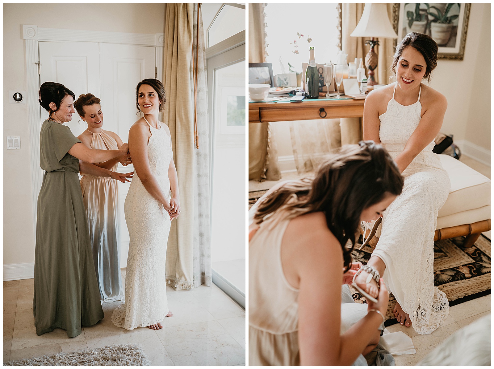 Beach Bridal Getting Ready Photos