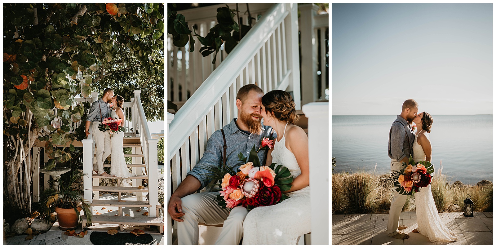 Islamorada Beach Wedding Bride and Groom Portraits