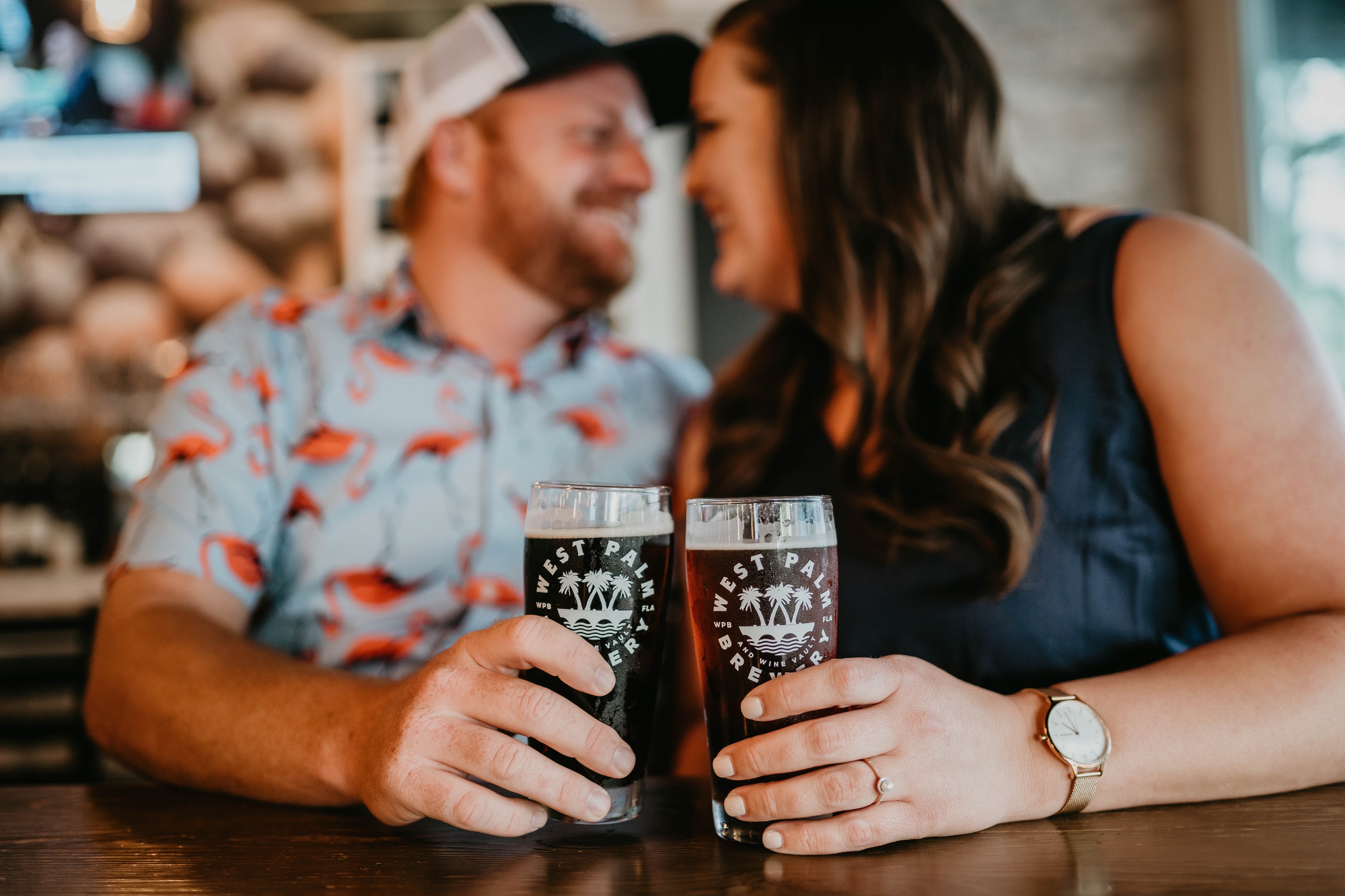 West Palm Beach Brewery Engagement Photography