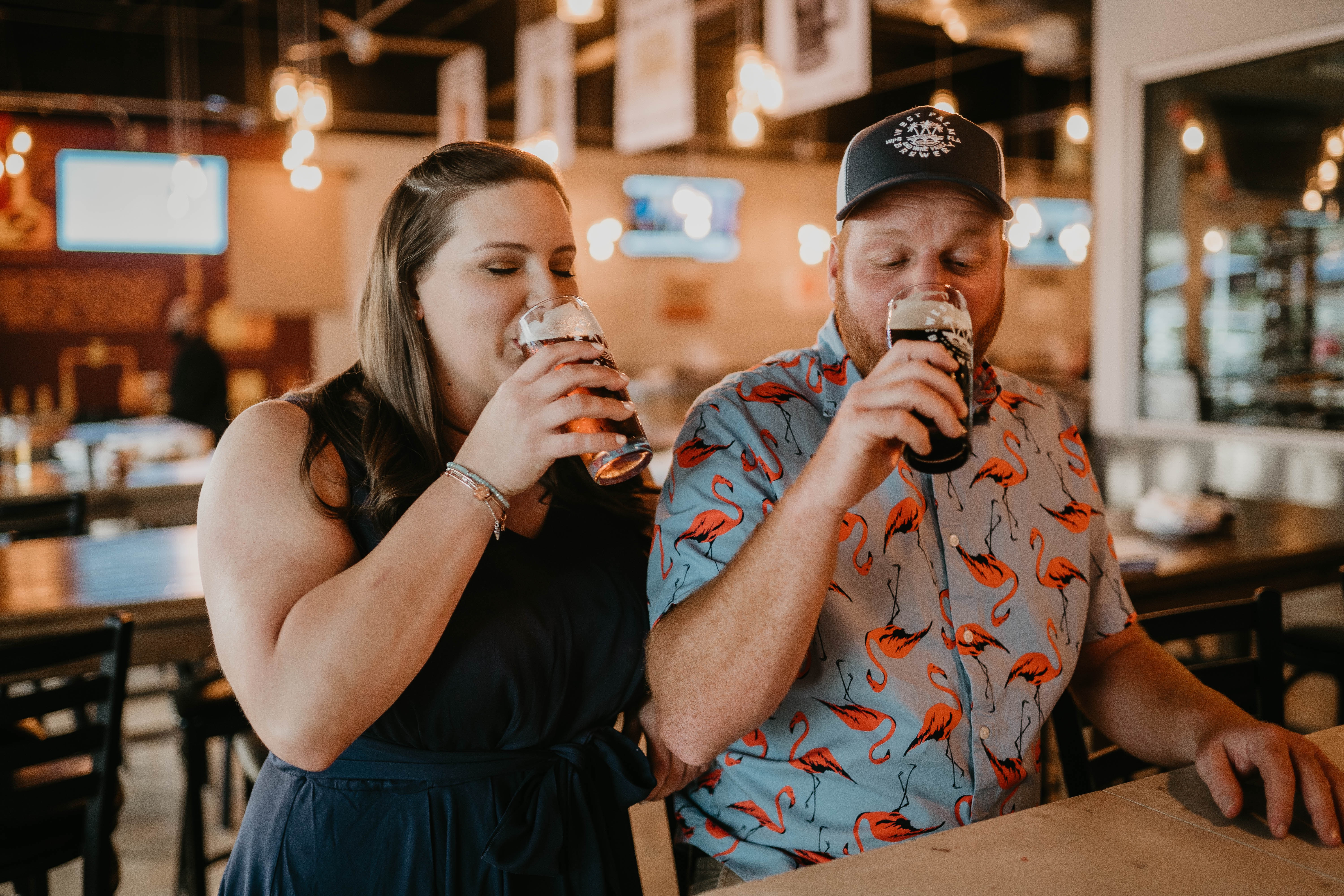 West Palm Beach Brewery Engagement Photography
