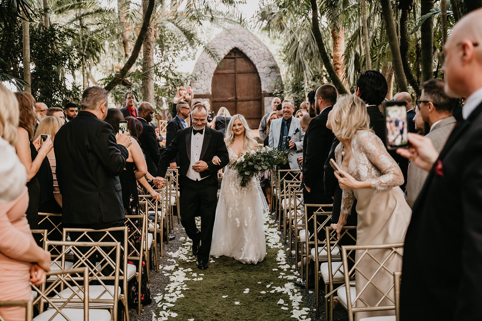 Cooper Estate Bride Walking Down the Aisle