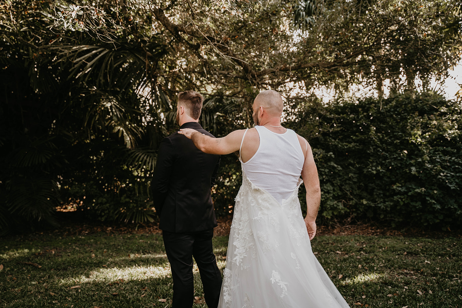 Funny Best Man and Groom First Look Photos