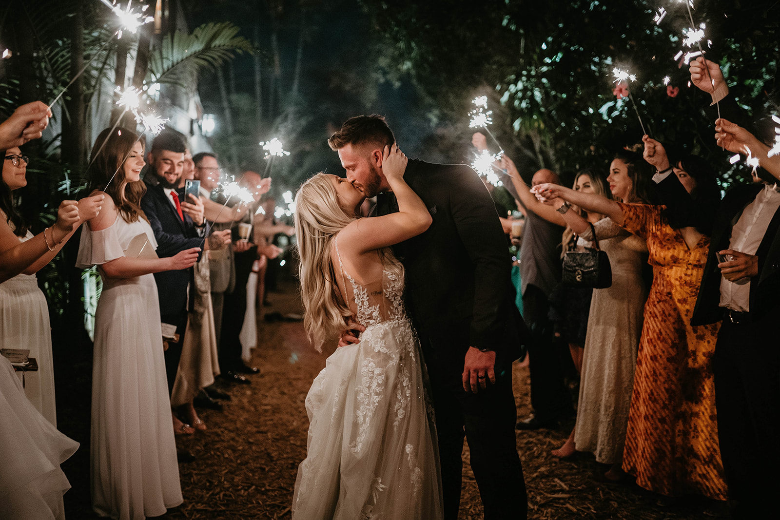 Cooper Estate Sparkler Exit Wedding Photography