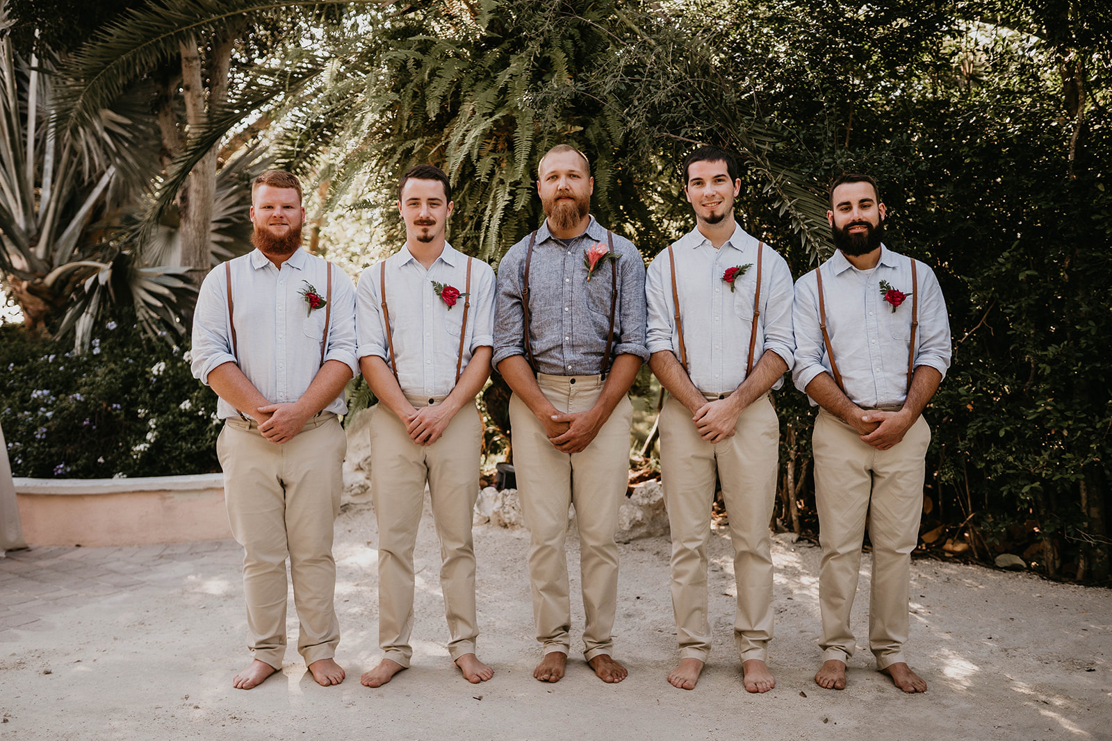 Beach Groom and Groomsmen Portraits