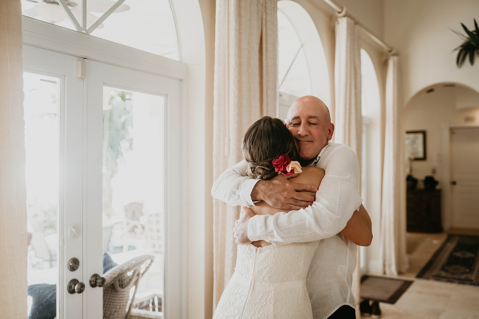 Father Daughter First Look Wedding Photos