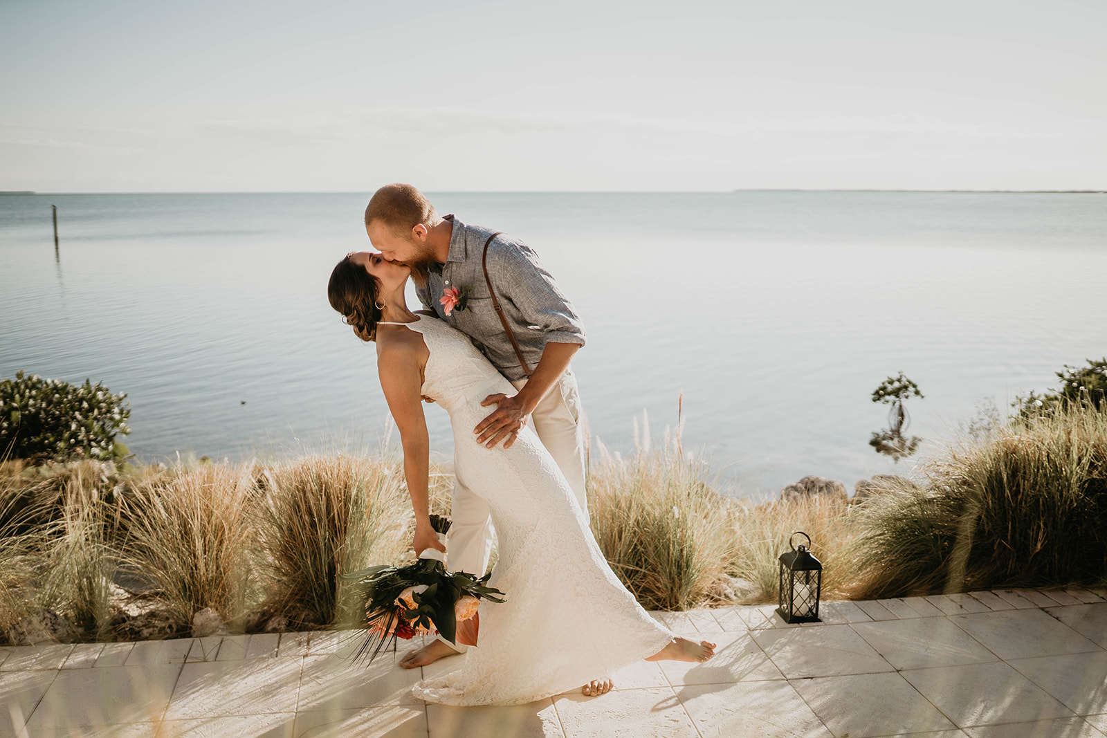 Islamorada Beach Wedding Bride and Groom Portraits