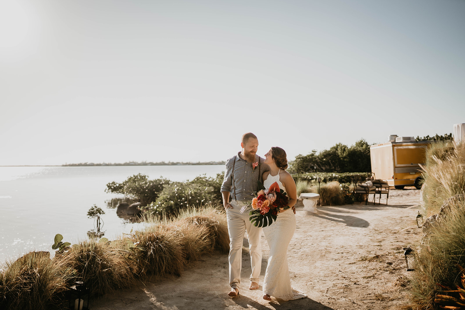 Islamorada Beach Wedding Bride and Groom Portraits