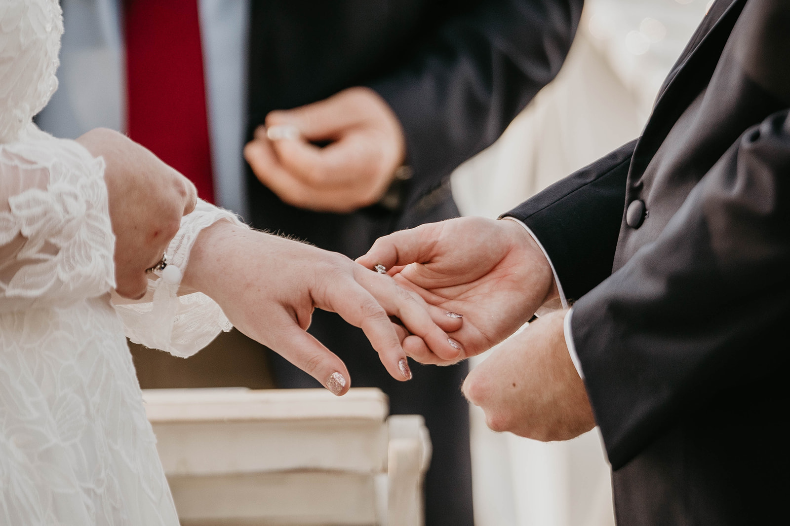 Exchanging of Rings during Wedding Ceremony