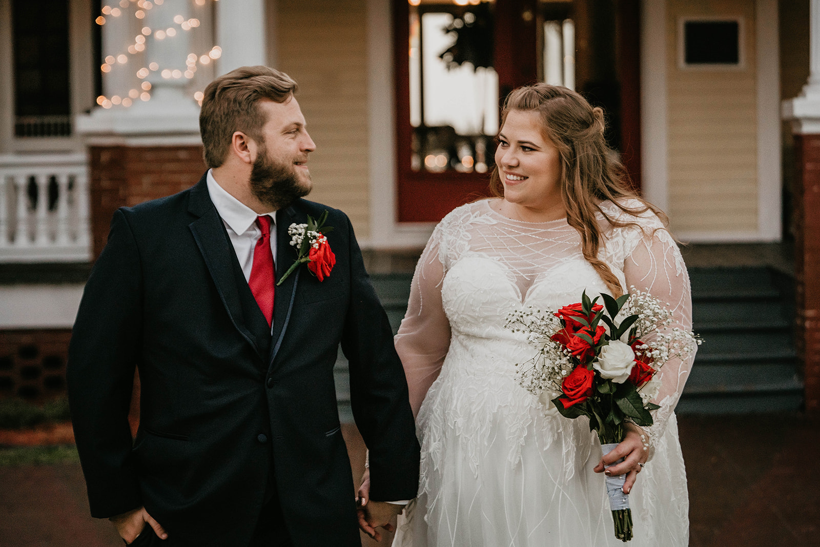Bride and Groom Wedding Portraits at the Heitman House