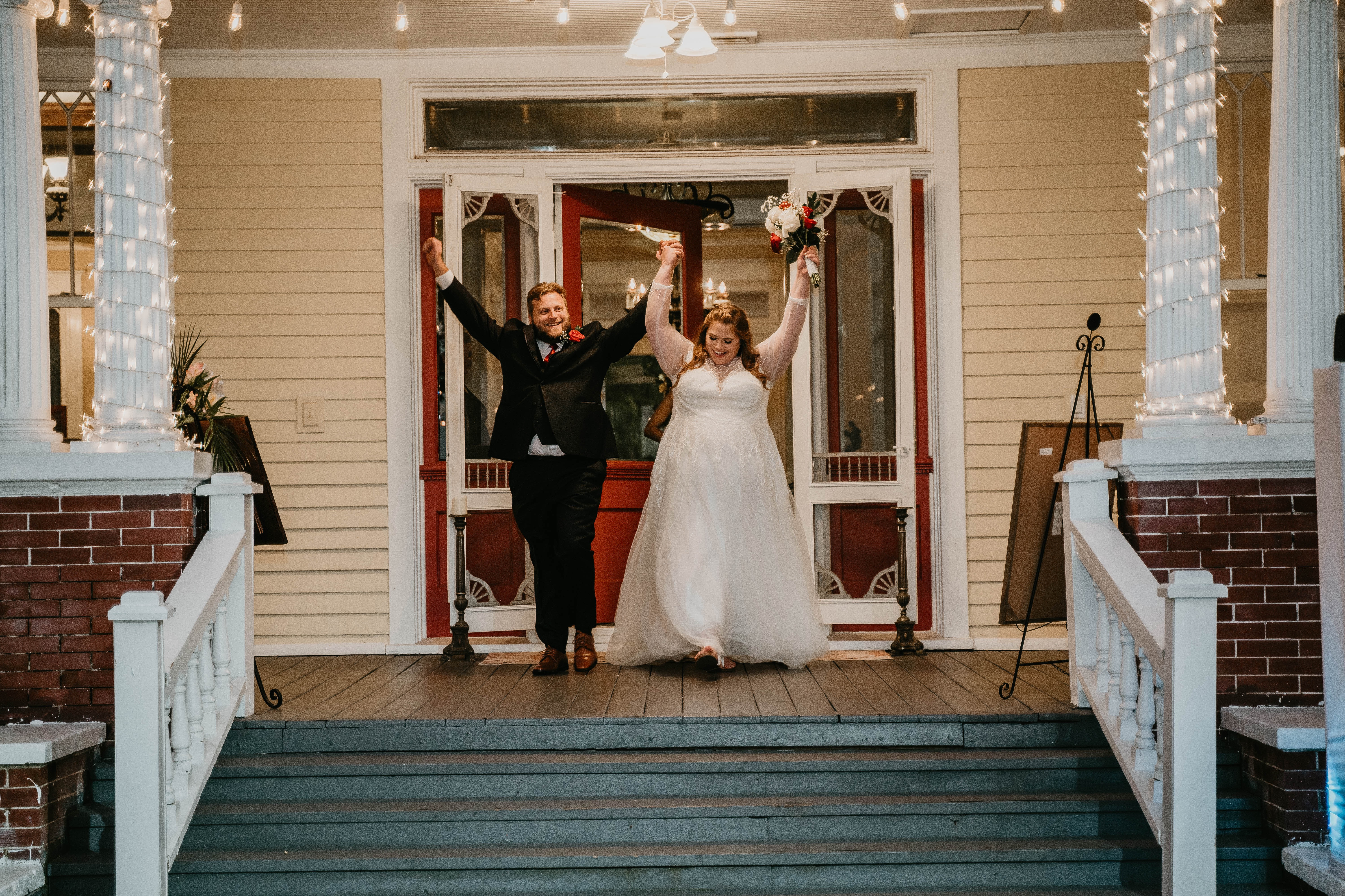 Bride and Groom Entrance to Reception at the Heitman House