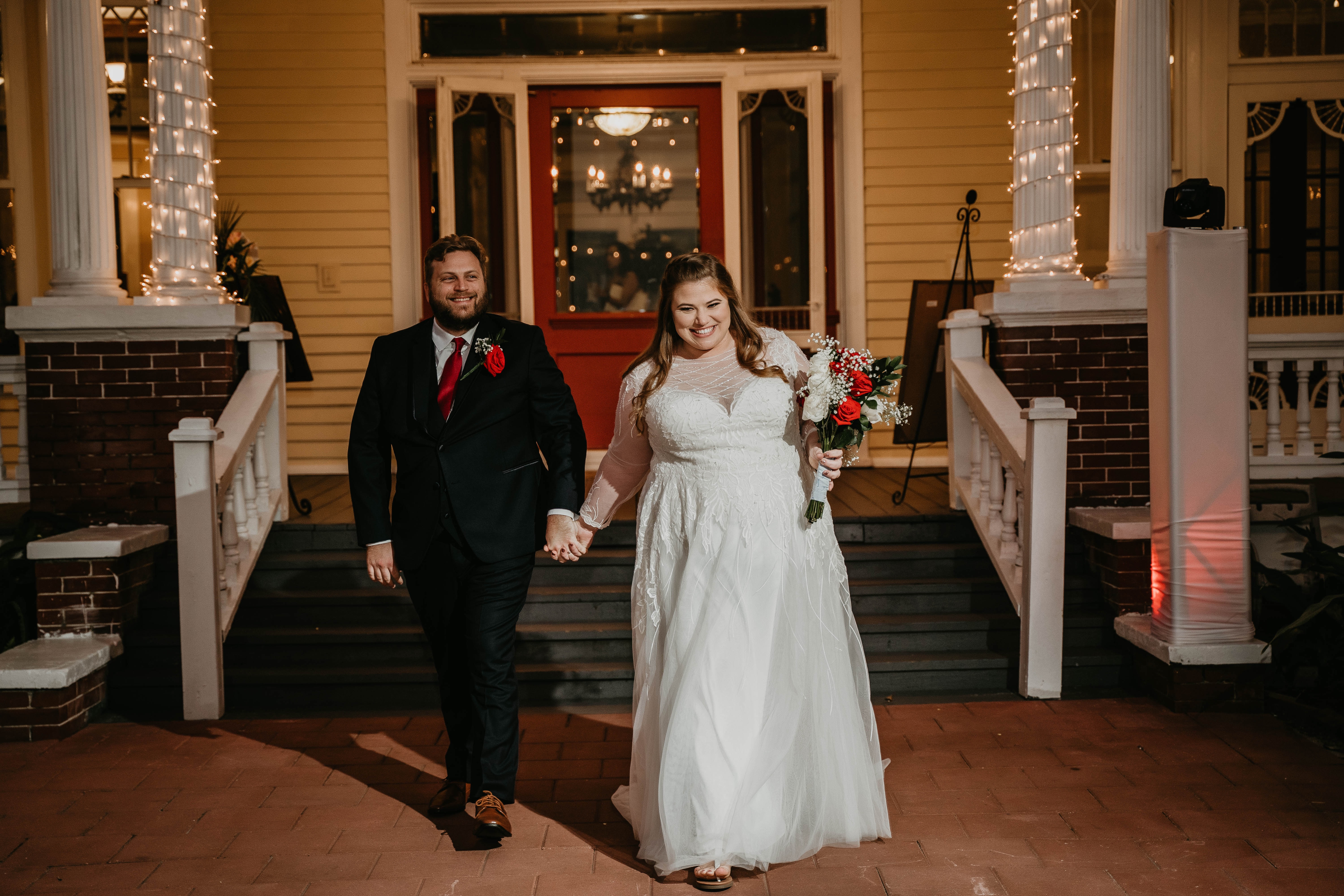 Bride and Groom Entrance to Reception at the Heitman House