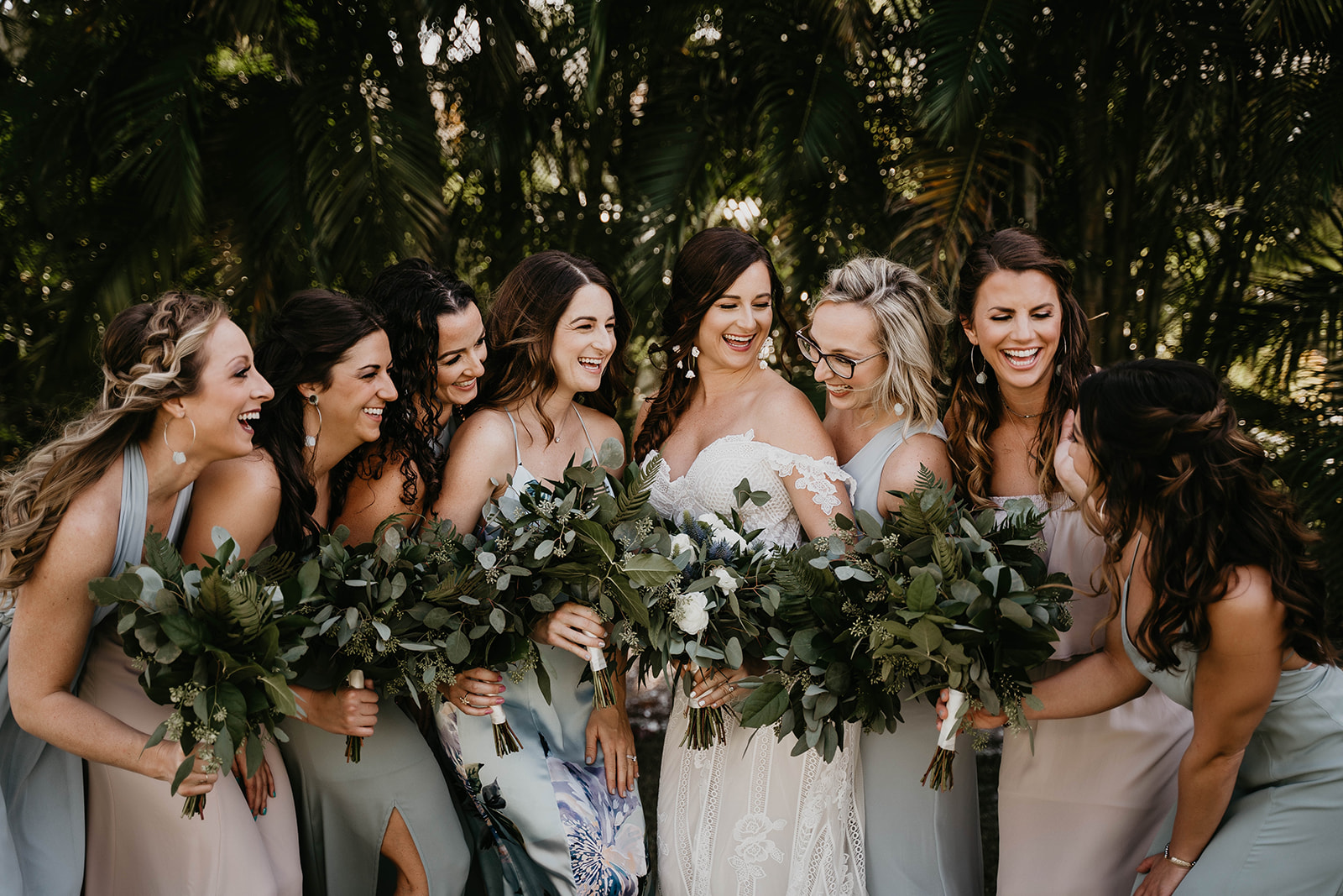 Bridal Party Greenery Portraits