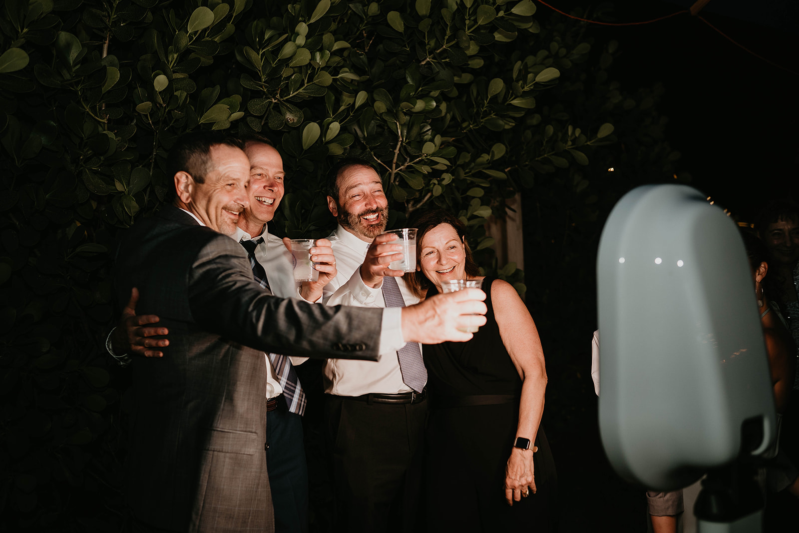 Waterfront Sailfish Marina Wedding Reception Guest Photo Booth