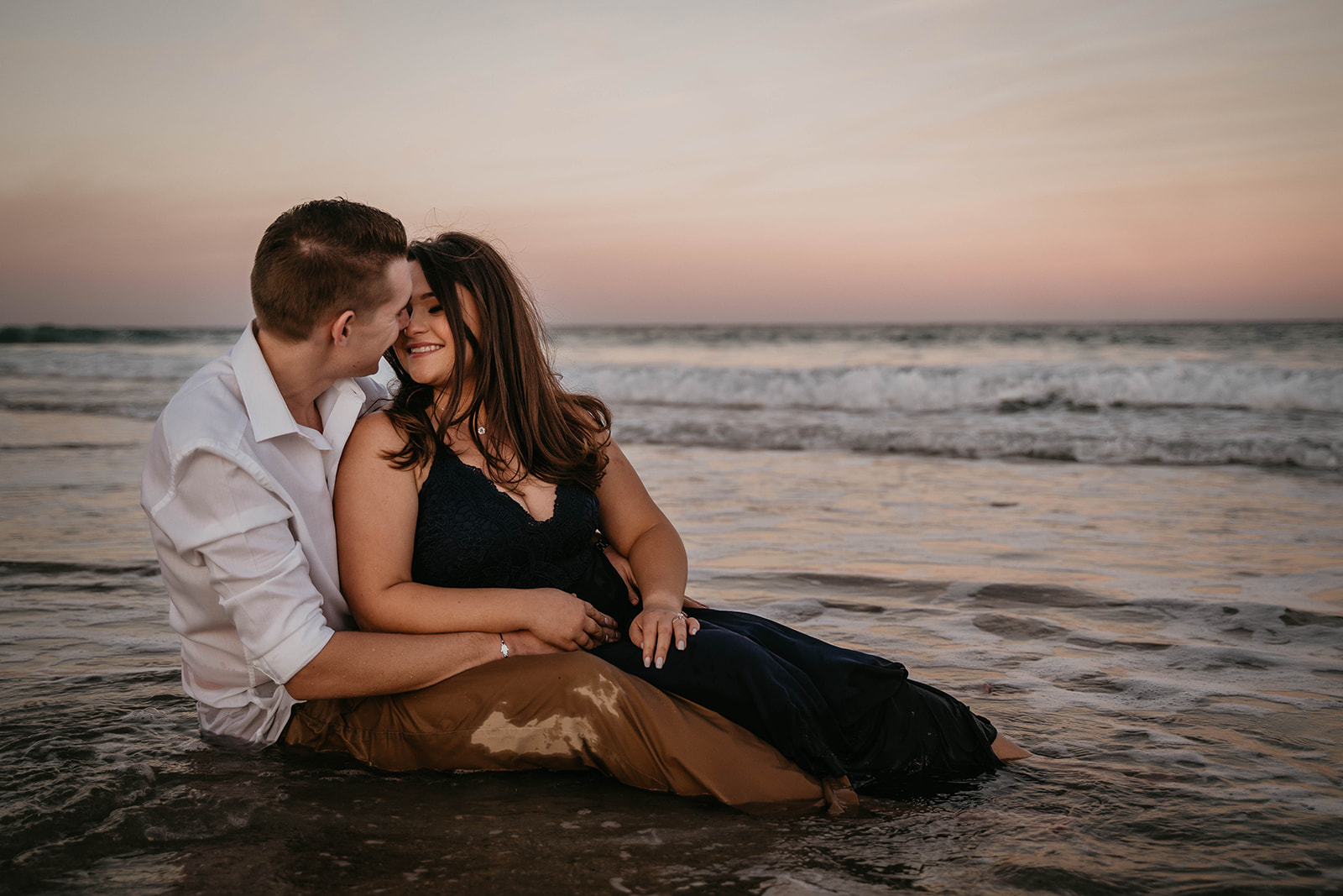 Florida Ocean Water Engagement Photography
