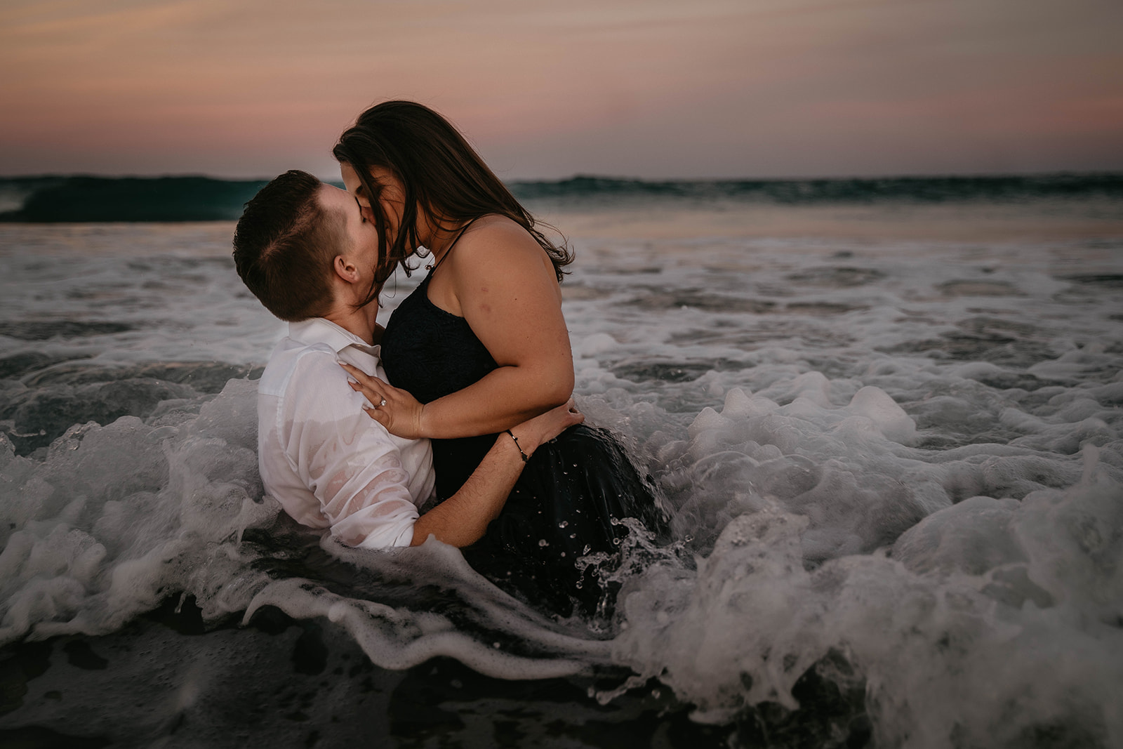 Florida Ocean Water Engagement Photography