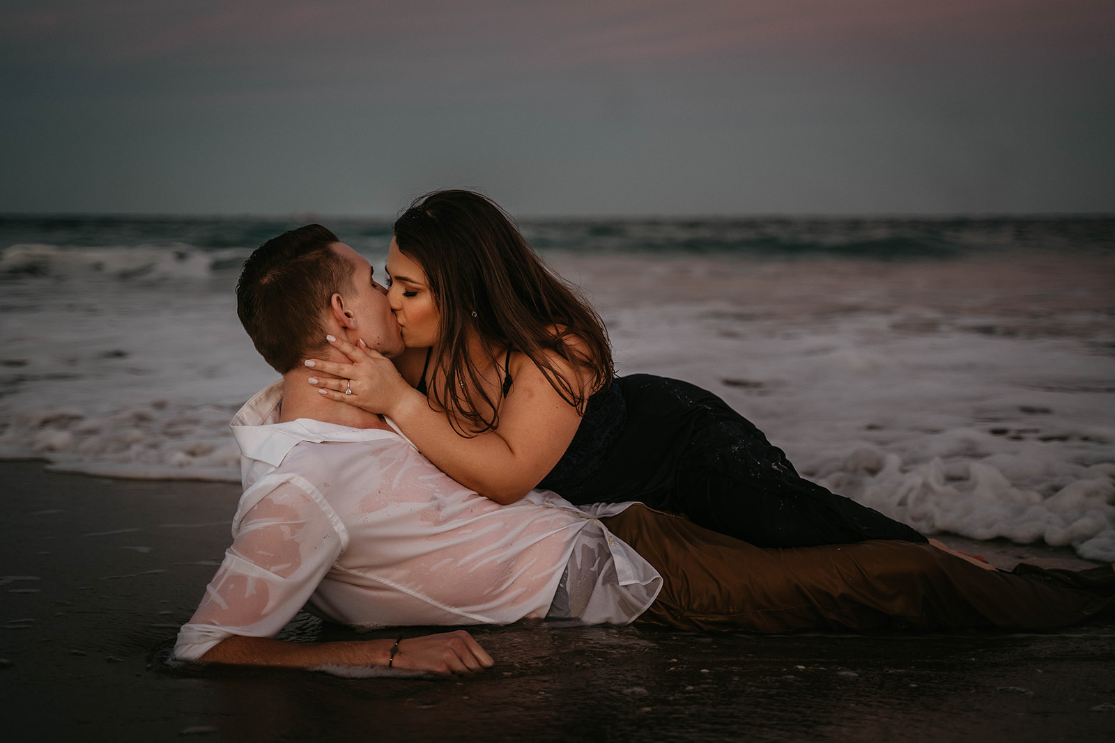 Florida Ocean Water Engagement Photography
