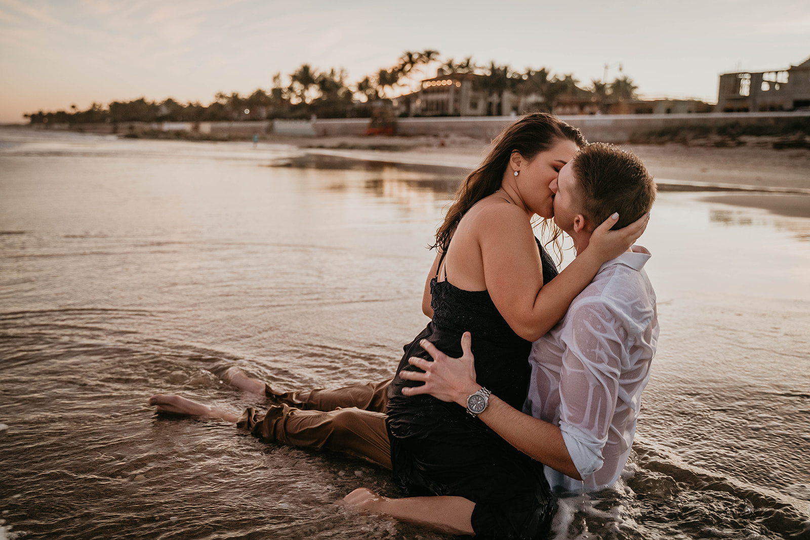 Florida Ocean Water Engagement Photography