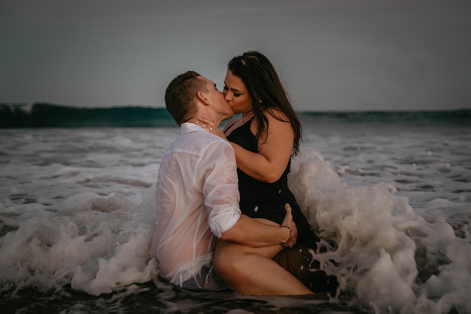 Florida Ocean Water Engagement Photography