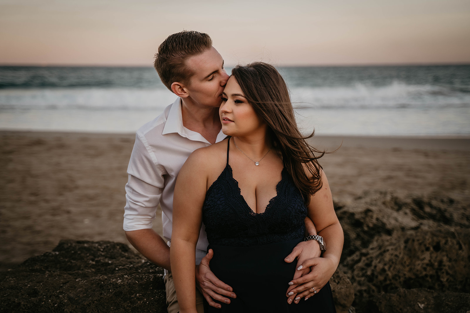 Florida Beach Sunset Engagement Photography