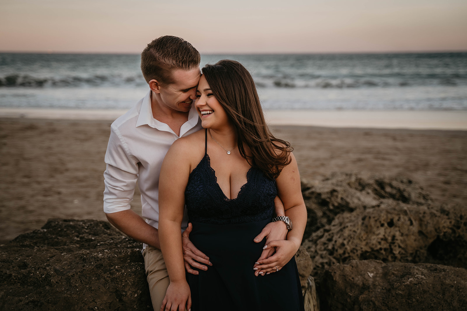 Florida Beach Sunset Engagement Photography