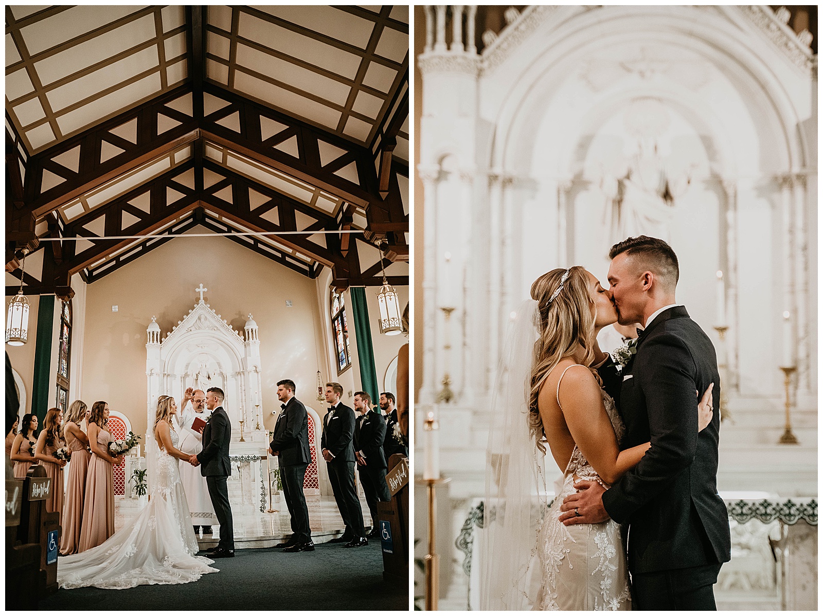 West Palm Beach Florida Saint Ann Catholic Church Wedding Ceremony Photography