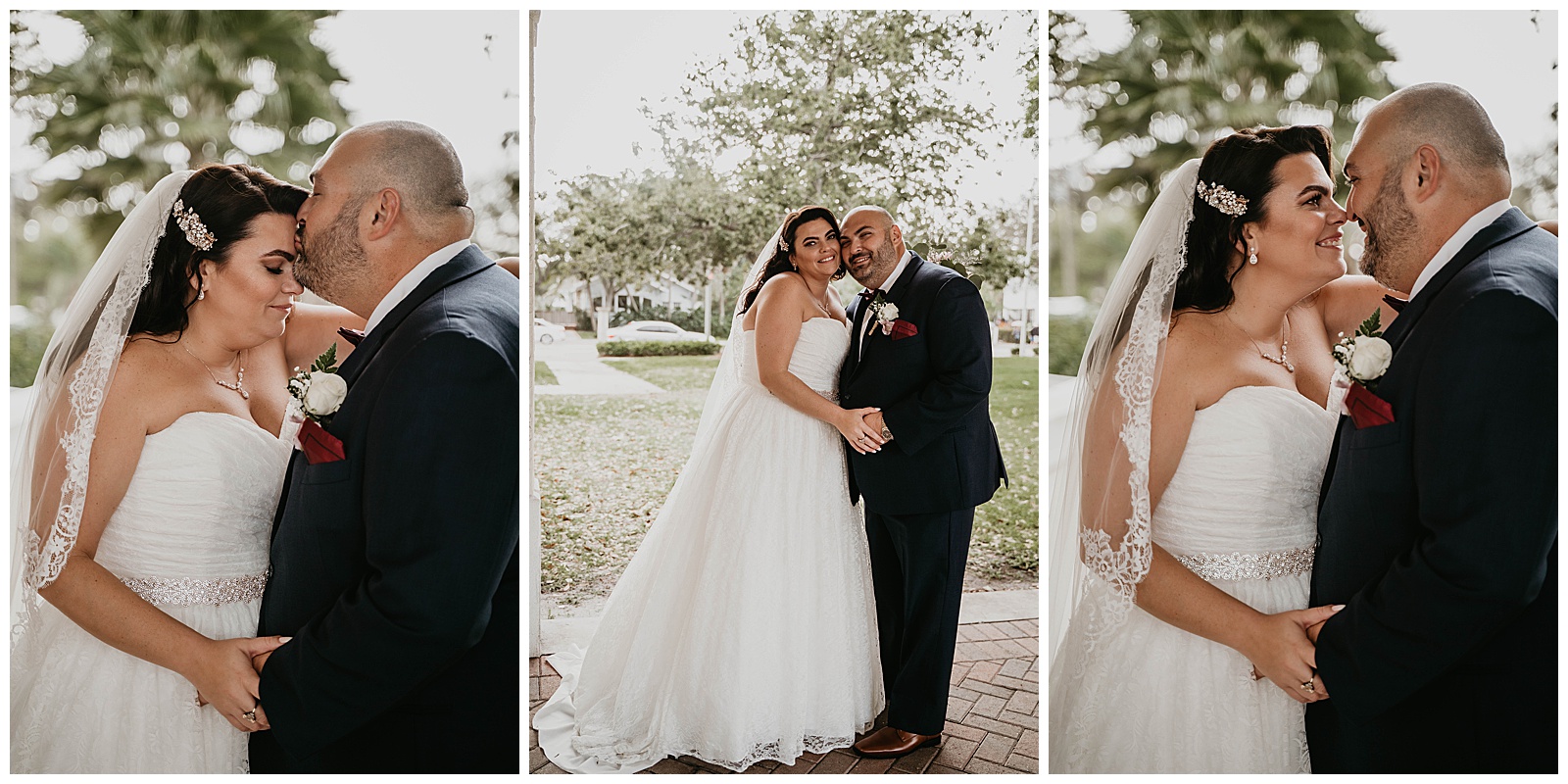 Delray Beach Florida Cornell Art Museum Bride and Groom Portrait Wedding Photography 