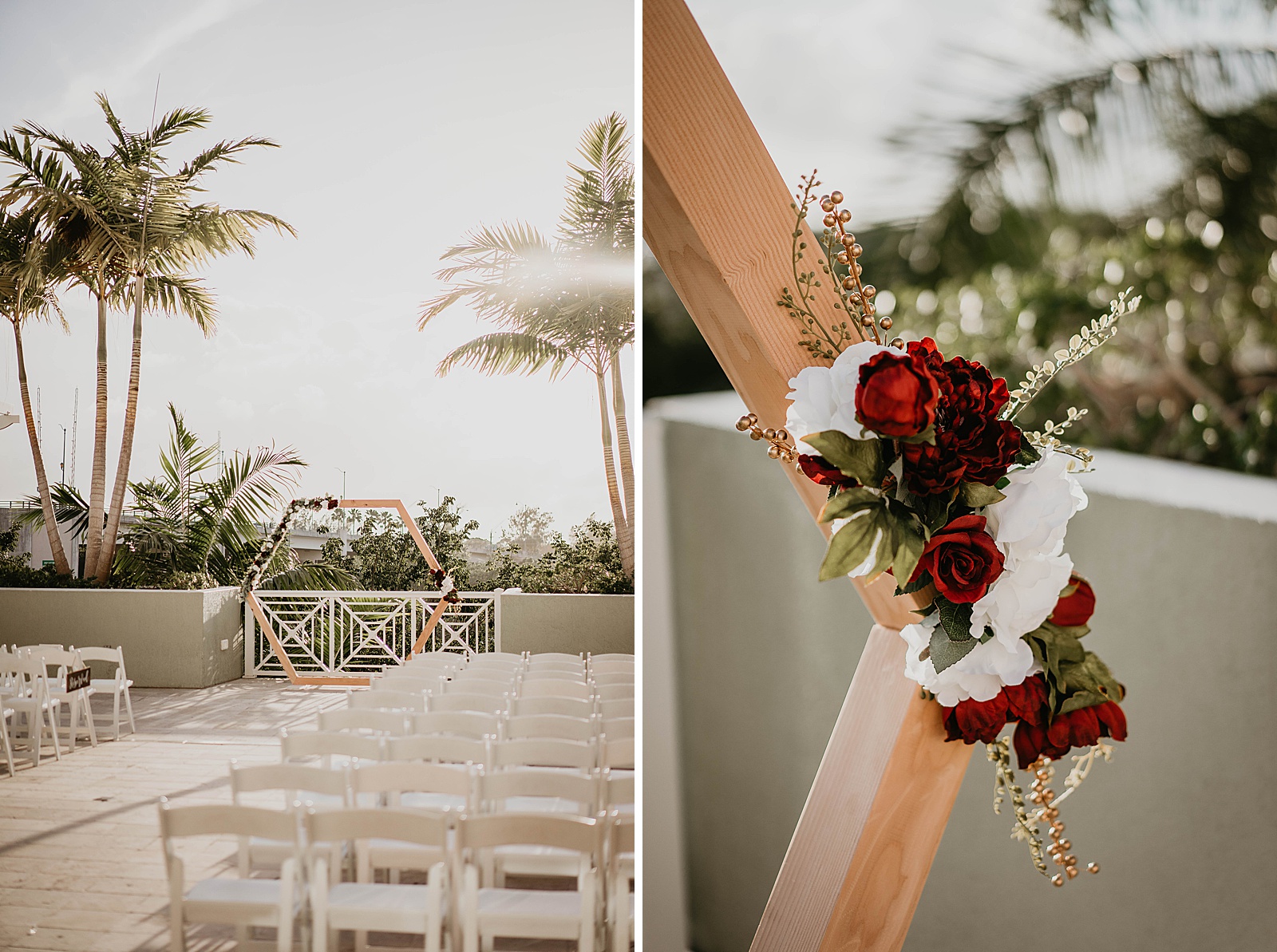 South Florida Greenery Wedding Ceremony Photography