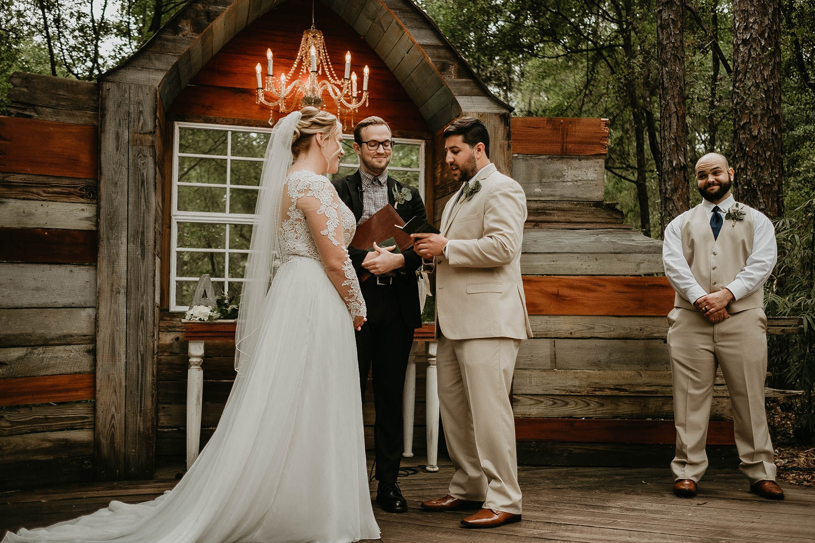 Bridle Oaks Barn Central Florida Rustic Wedding Ceremony Photography