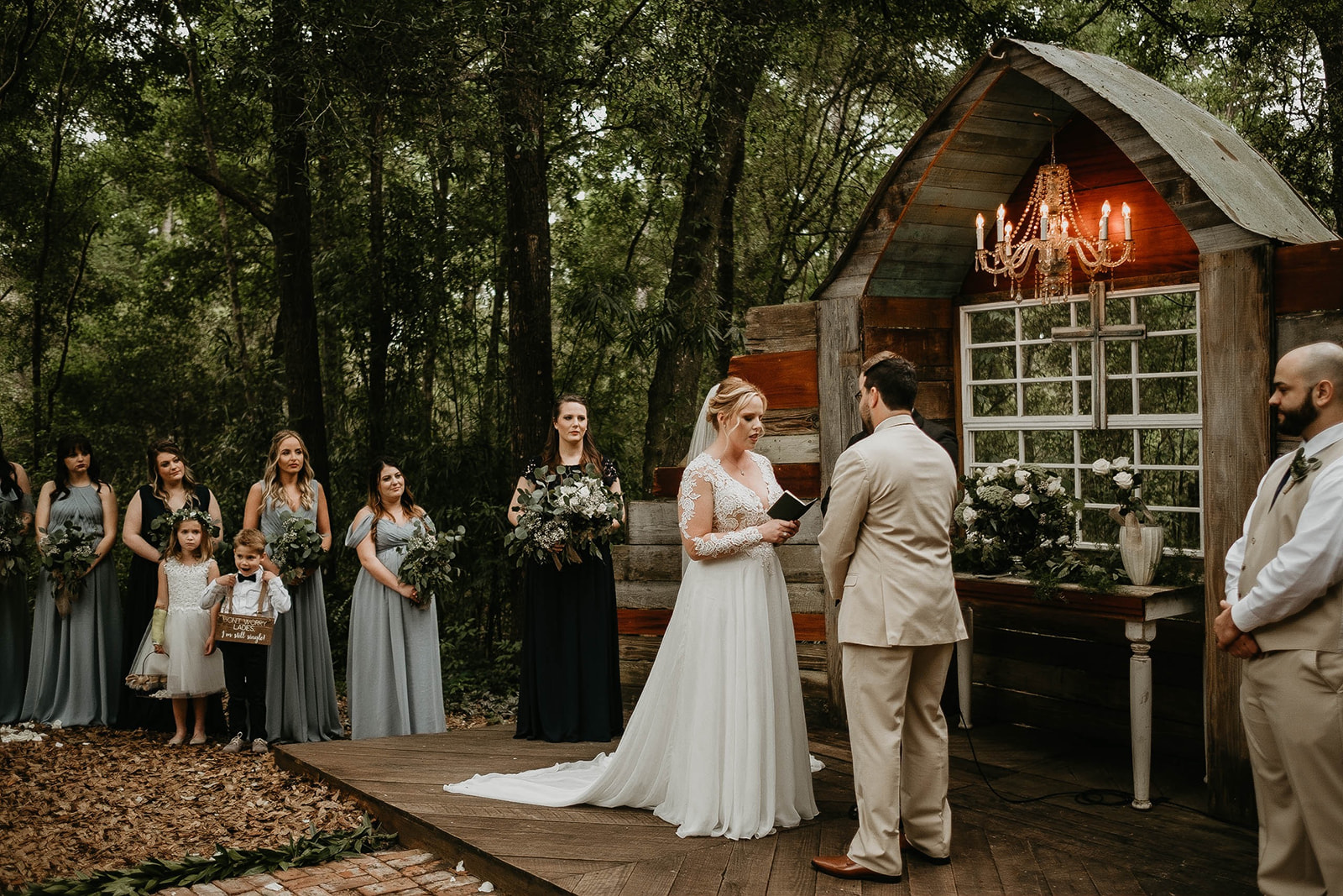 Bridle Oaks Barn Central Florida Rustic Wedding Ceremony Photography