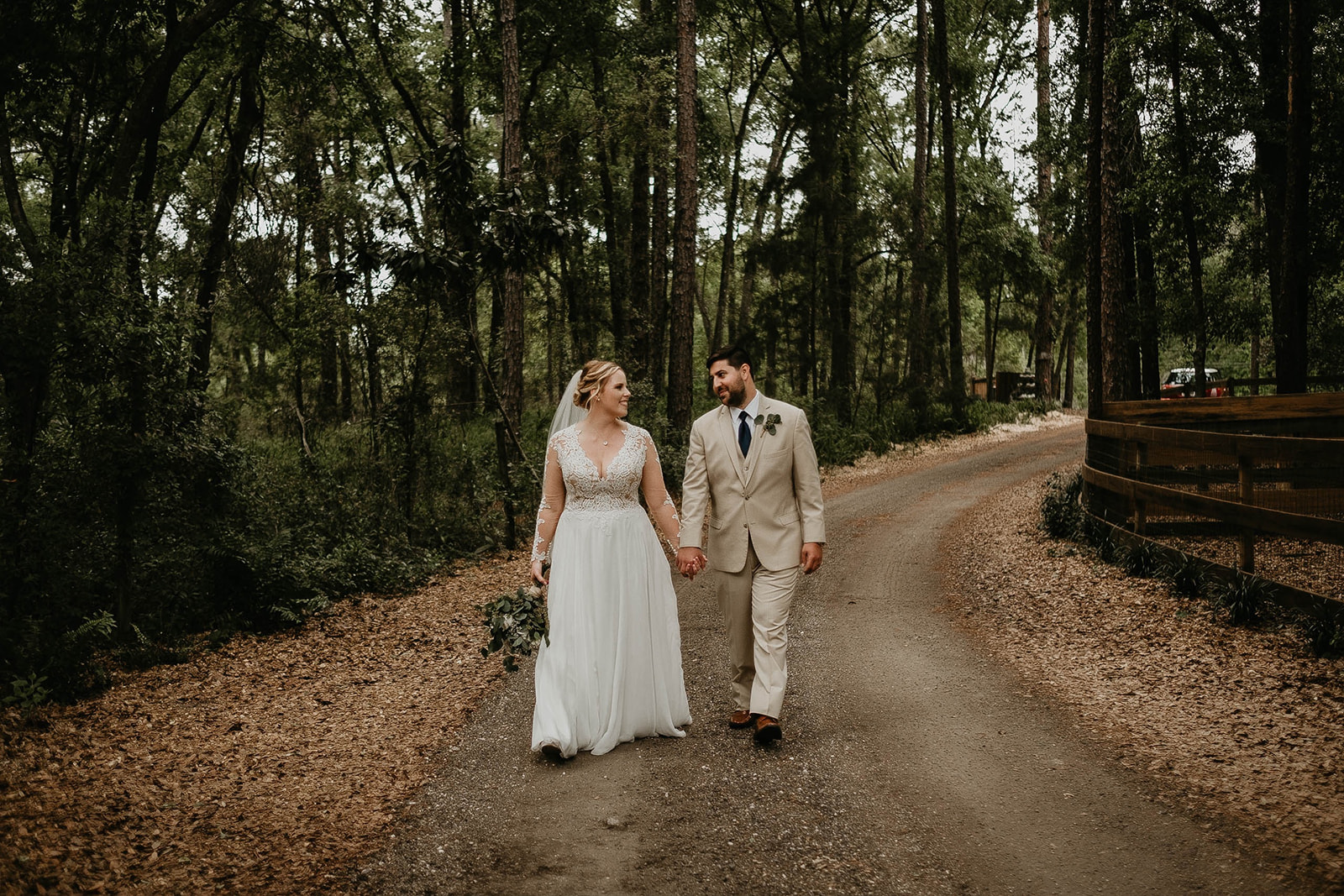 Bridle Oaks Barn Central Florida Rustic Wedding Bride and Groom Portrait Photography