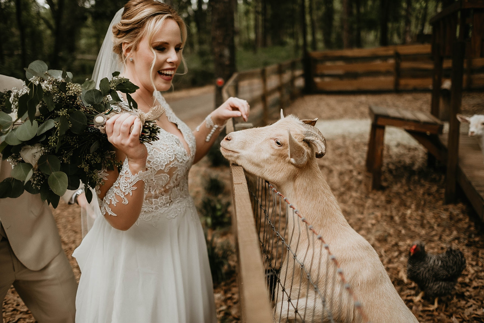 Bridle Oaks Barn Central Florida Rustic Wedding Bride and Groom Portrait Photography