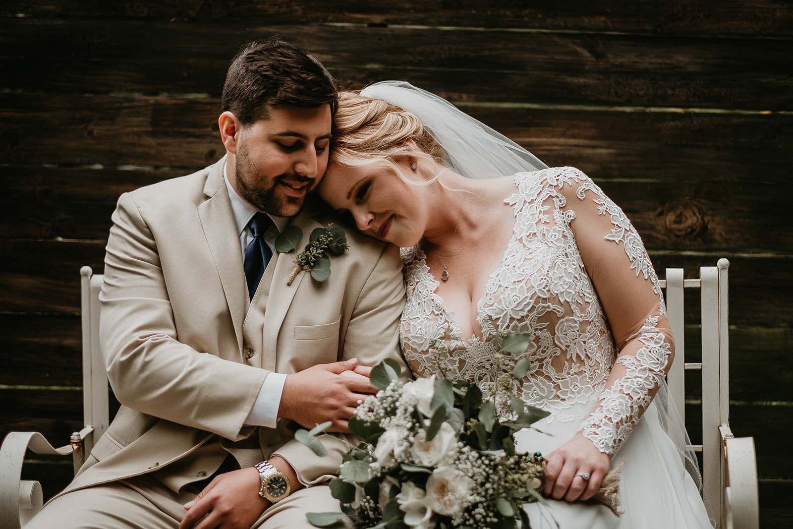 Bridle Oaks Barn Central Florida Rustic Wedding Bride and Groom Portrait Photography
