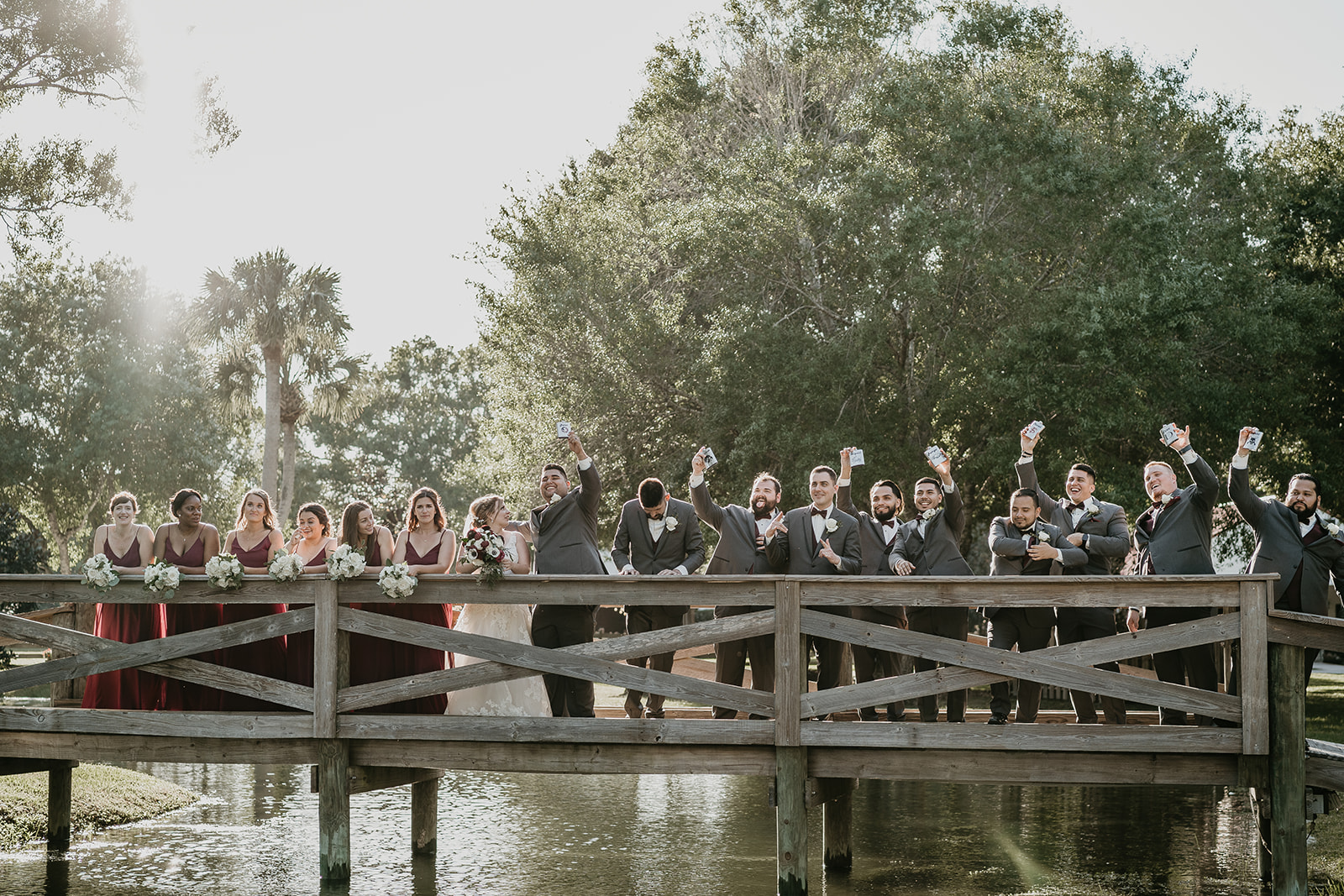 Rustic Magnolia Manor Vero Beach Bridal Party Wedding Photography