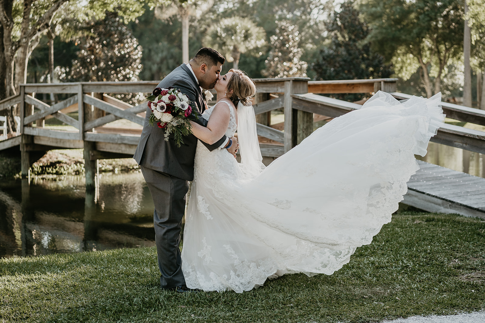 Rustic Magnolia Manor Vero Beach Bride and Groom Portrait Wedding Photography