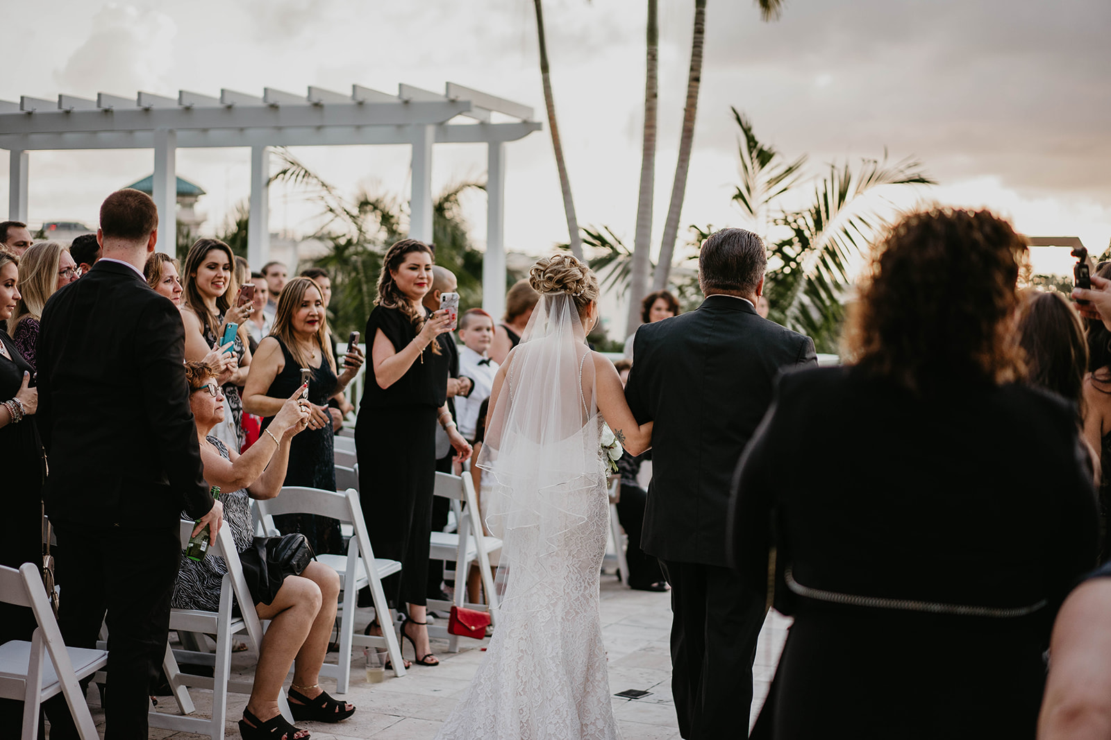 South Florida Greenery Wedding Ceremony Photography