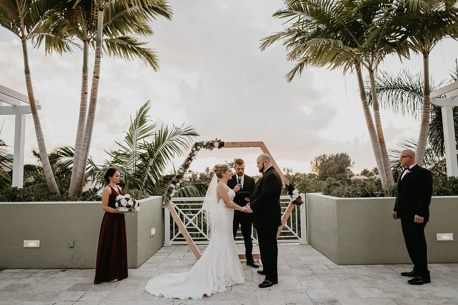 South Florida Greenery Wedding Ceremony Photography