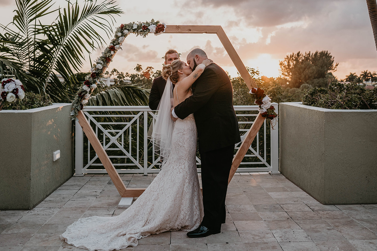 South Florida Greenery Wedding Ceremony Photography