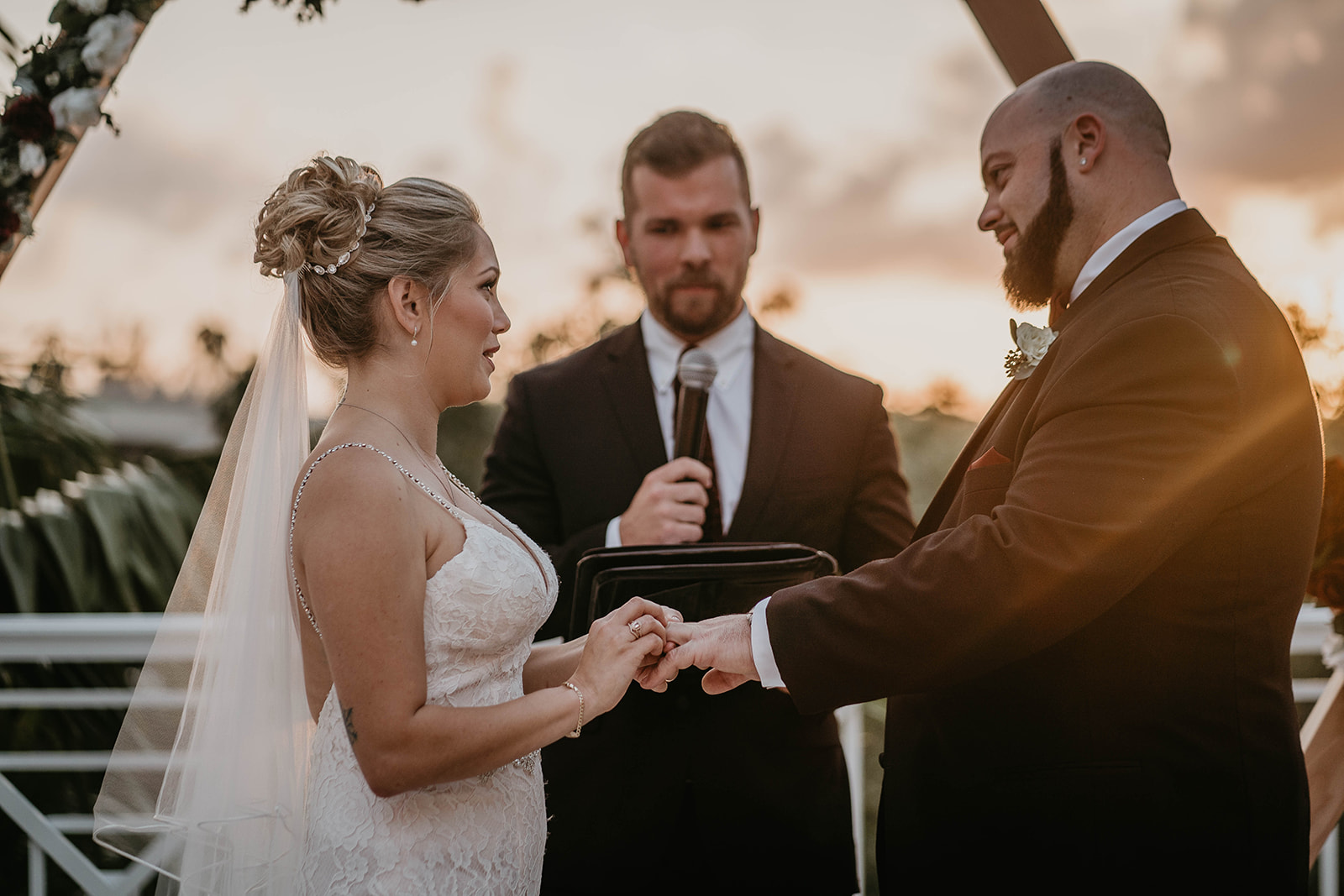 South Florida Greenery Wedding Ceremony Photography