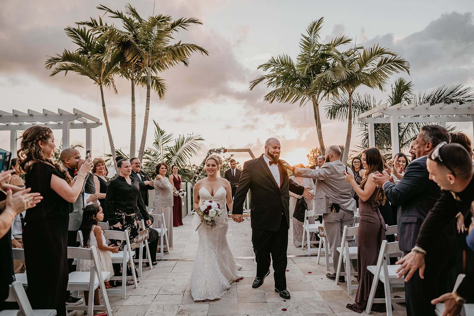 South Florida Greenery Wedding Ceremony Photography
