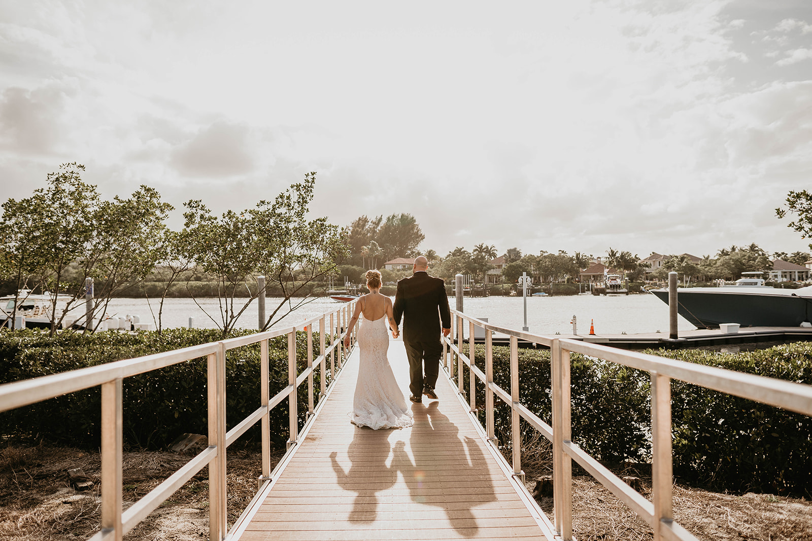 Waterfront Bride and Groom Wedding Portrait Photography