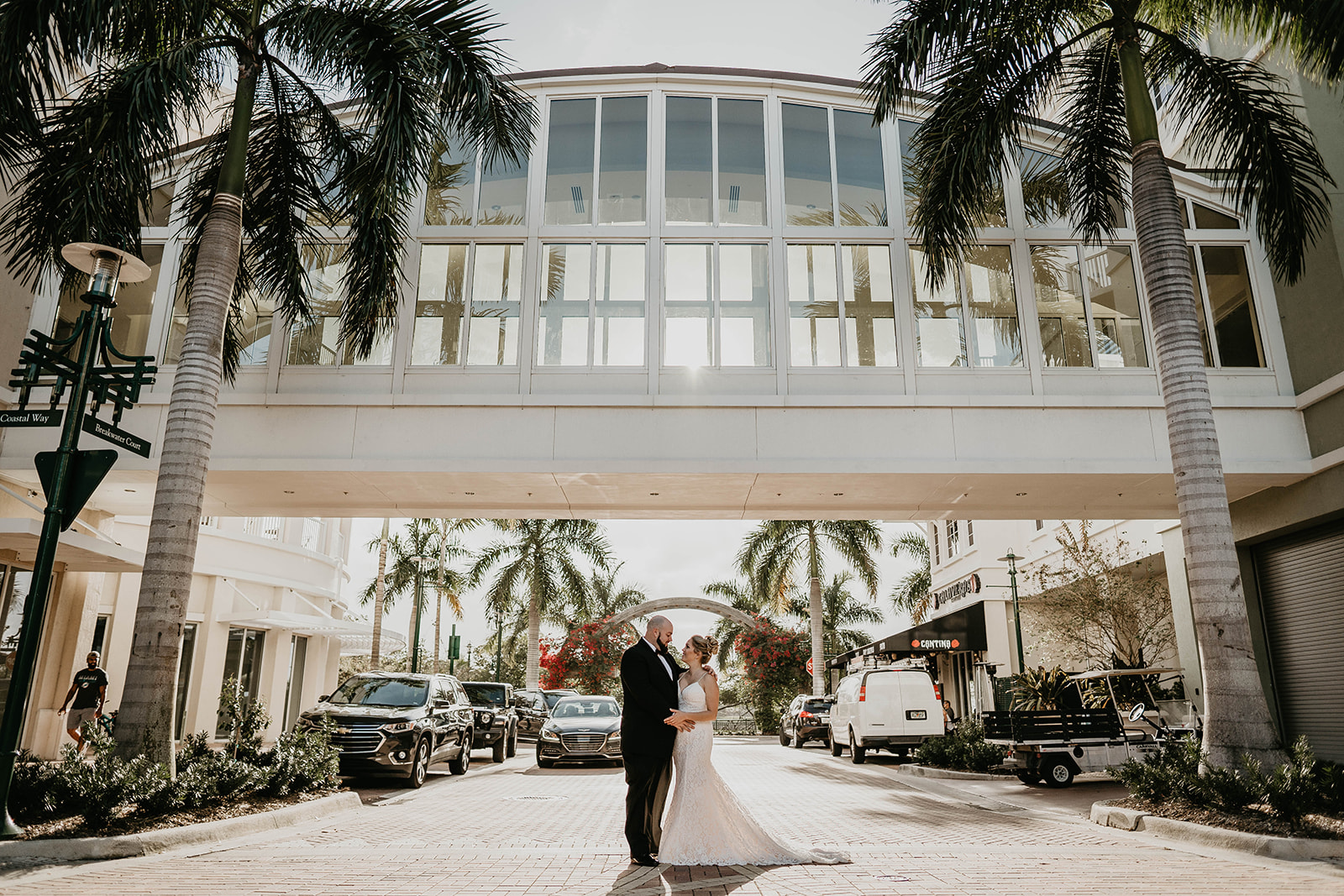 Waterfront Bride and Groom Wedding Portrait Photography