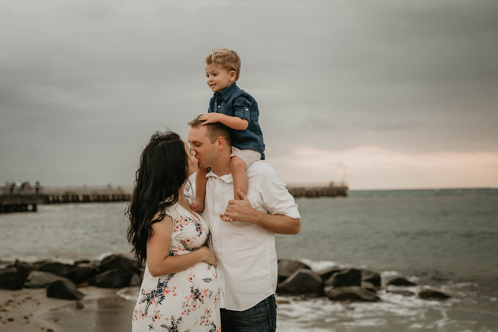 South Florida Beach Maternity Family Photography 
