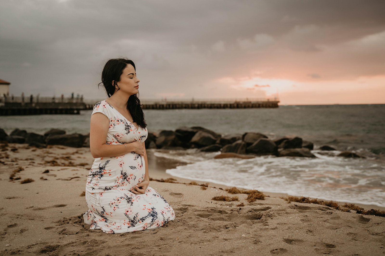 South Florida Beach Maternity Family Photography 