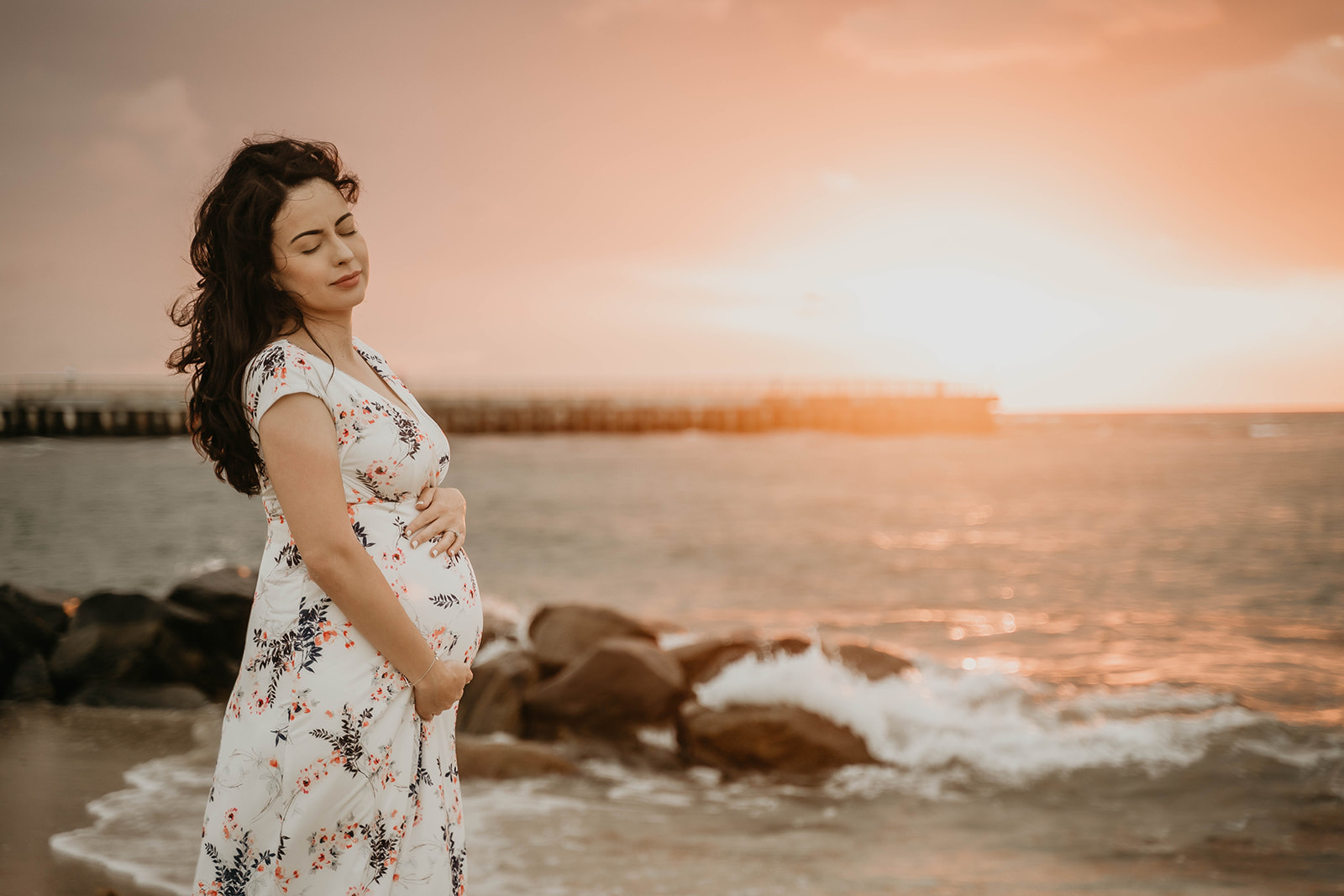 South Florida Beach Maternity Family Photography 