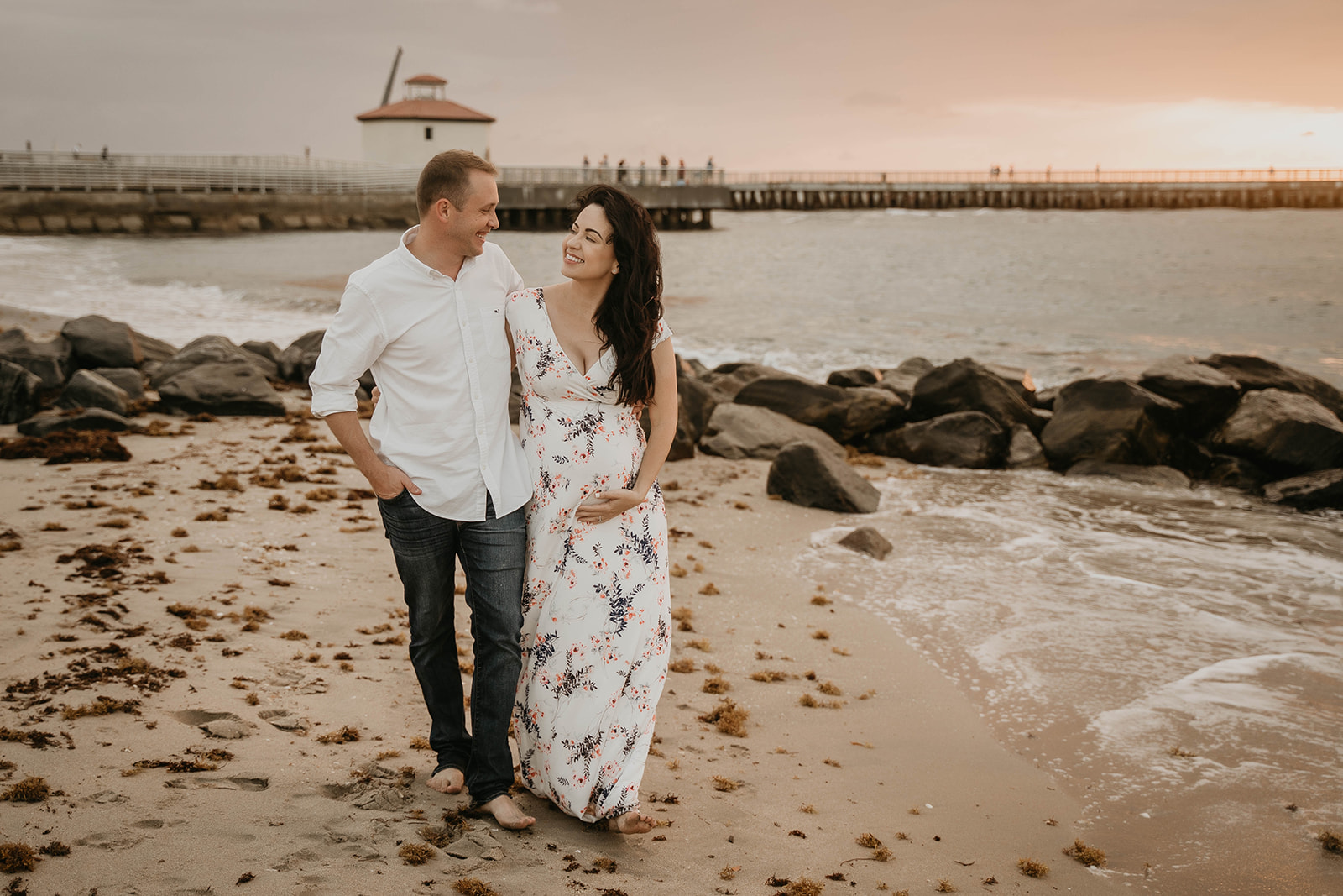 South Florida Beach Maternity Family Photography 