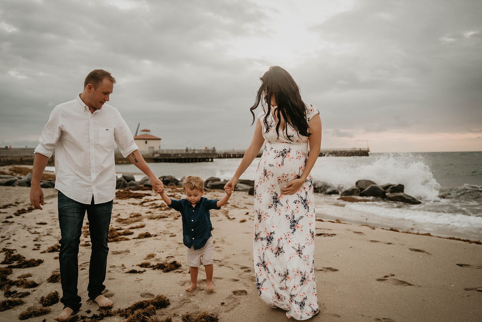 South Florida Beach Maternity Family Photography 