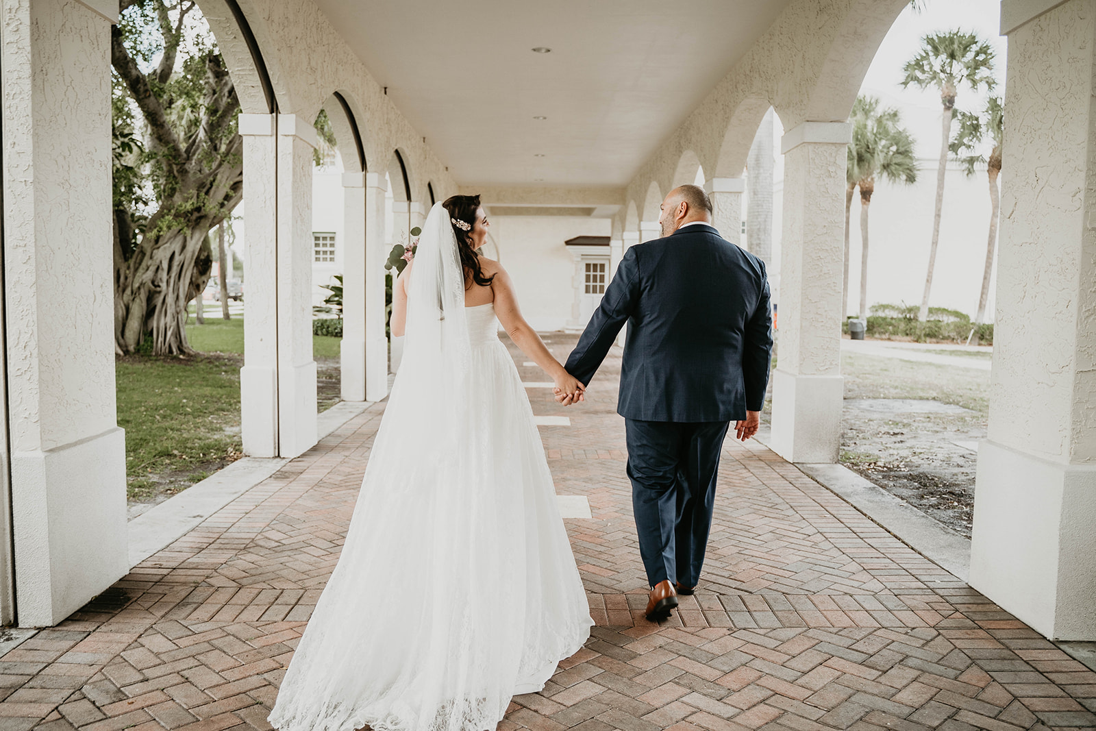 Delray Beach Florida Cornell Art Museum Bride and Groom Portrait Wedding Photography 