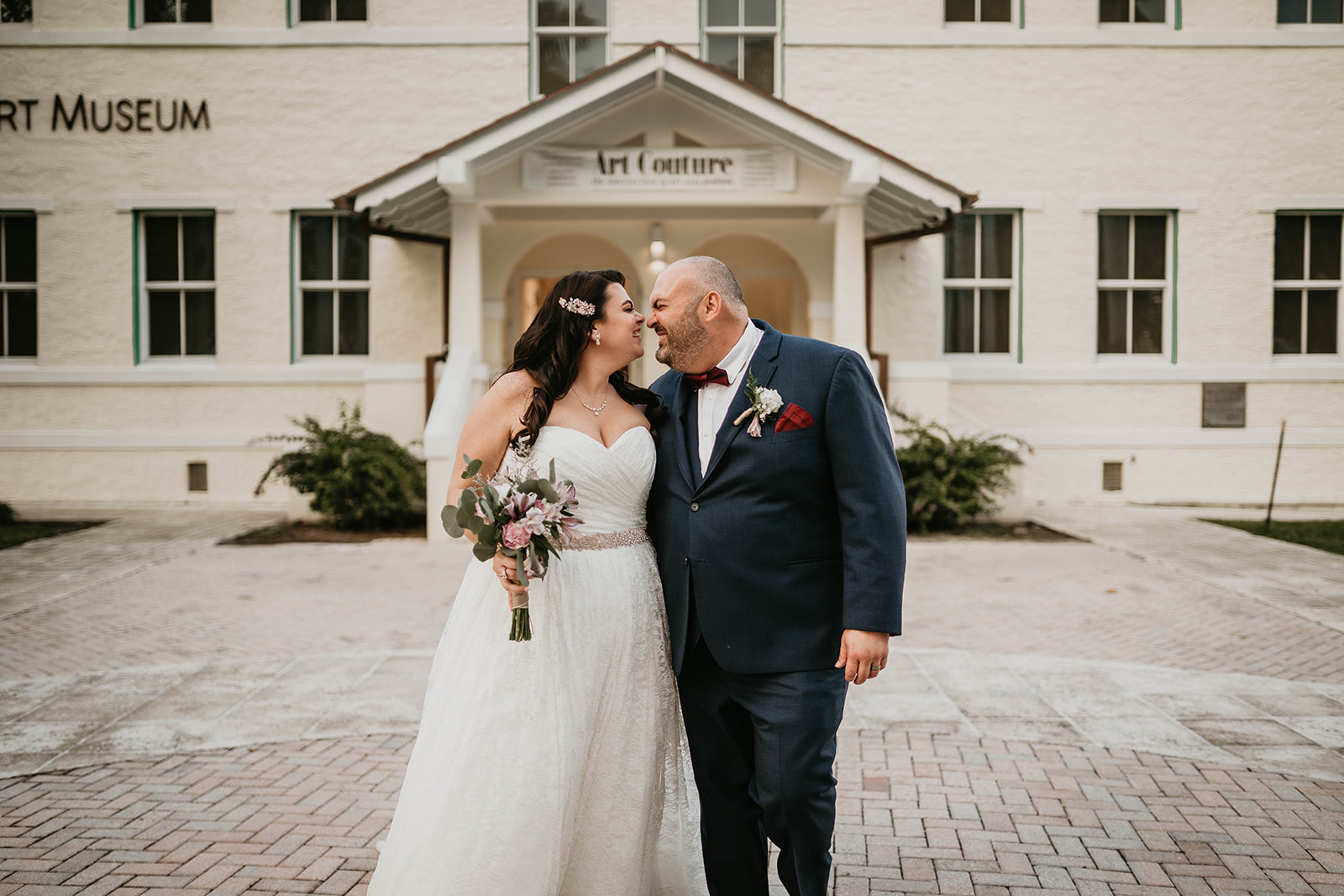 Delray Beach Florida Cornell Art Museum Bride and Groom Portrait Wedding Photography 