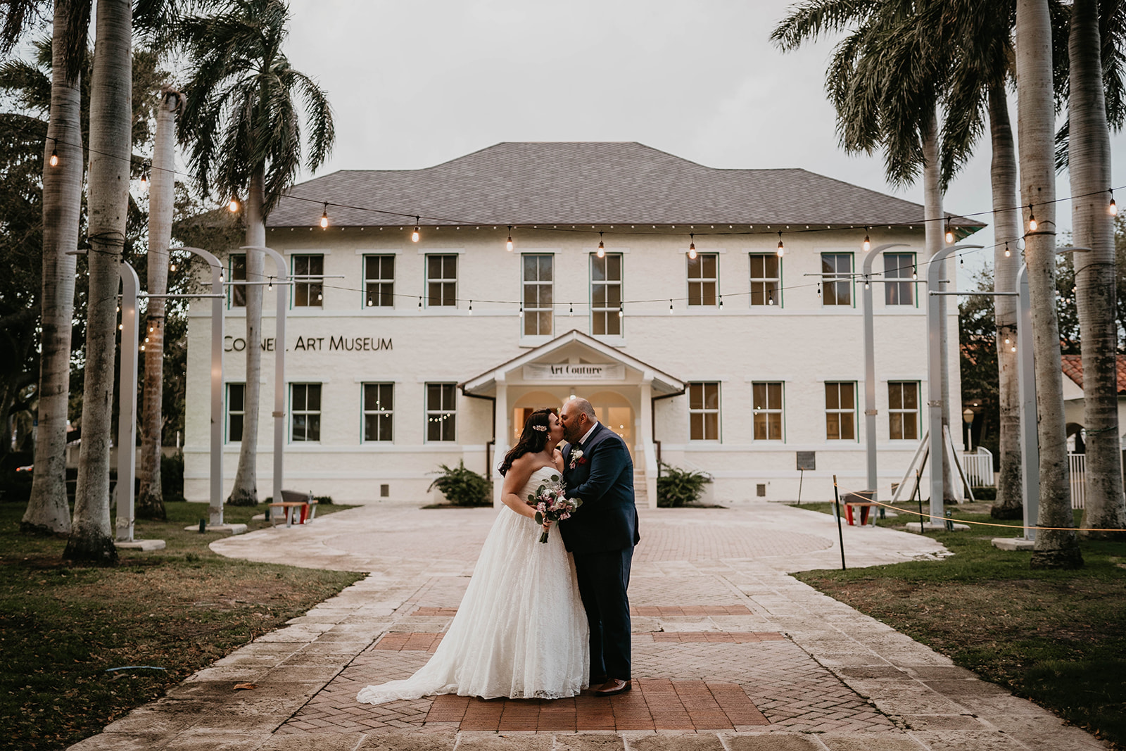 Delray Beach Florida Cornell Art Museum Bride and Groom Portrait Wedding Photography 