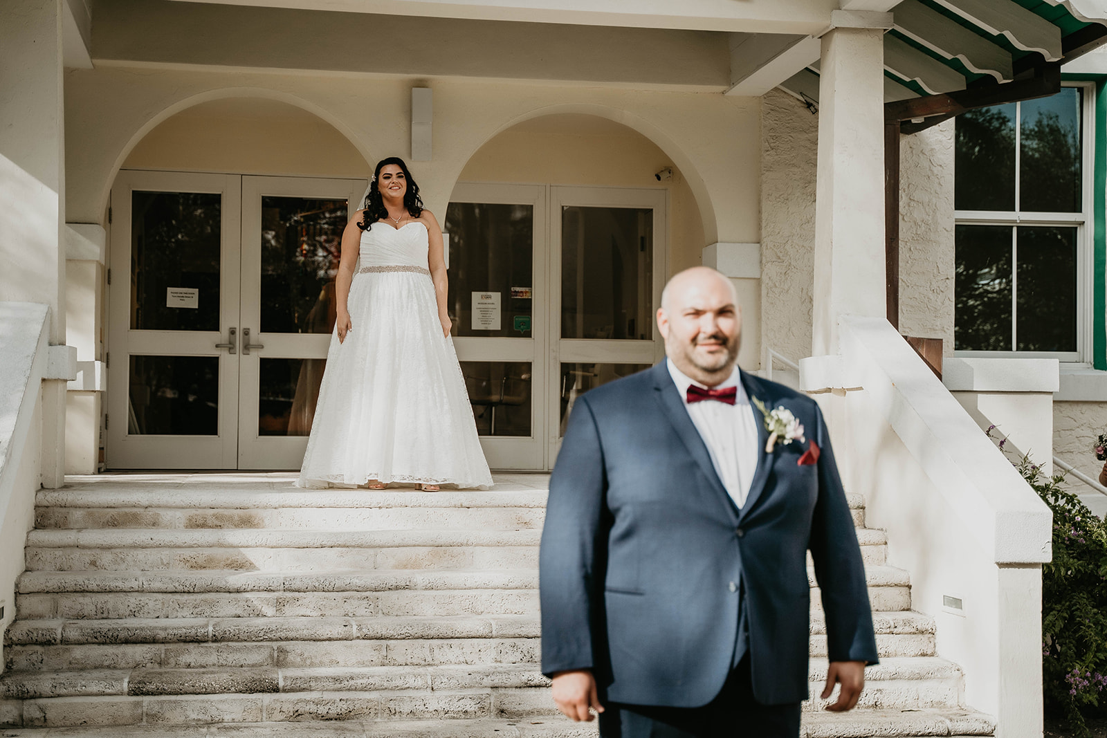 Delray Beach Florida Cornell Art Museum First Look Wedding Photography 